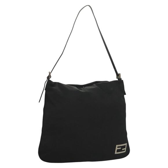 FENDI Shoulder Bag Nylon Black Silver - Picture 1 of 13